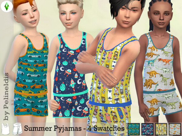 The Sims Resource: Boys Summer Pyjamas by Pelineldis
