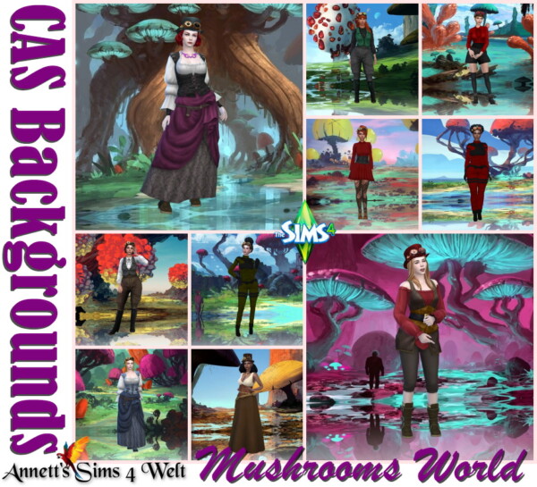 Annett`s Sims 4 Welt: CAS Backgrounds   Mushrooms World