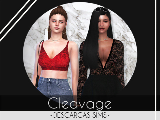 Descargas Sims: Cleavage Top
