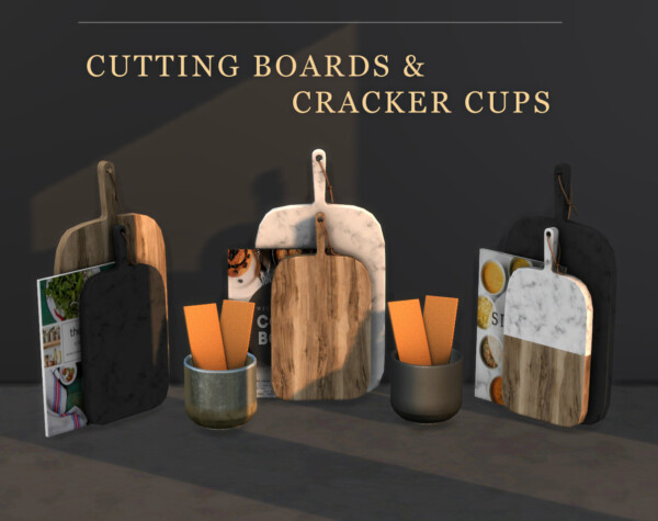 Leo 4 Sims: Cutting Boards and Cracker Cups