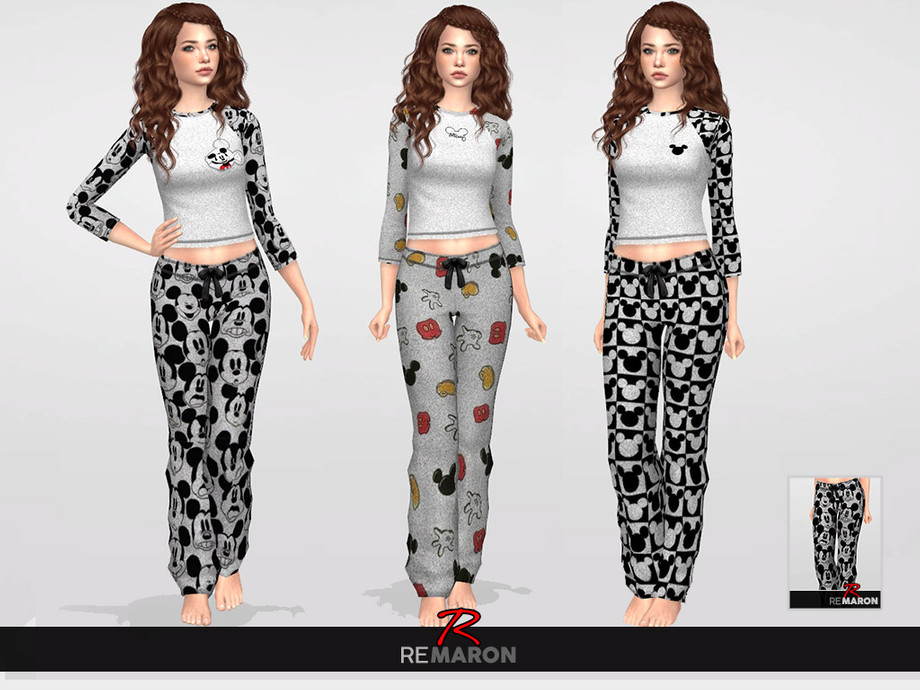 The Sims Resource Disneys Pj Pants For Women By Remaron • Sims 4