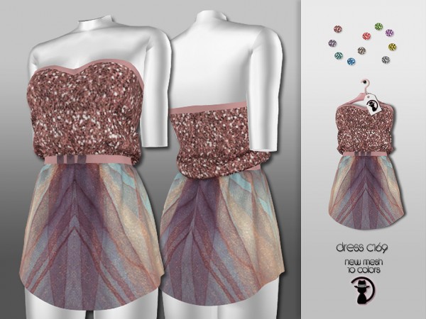  The Sims Resource: Dress C169 by turksimmer