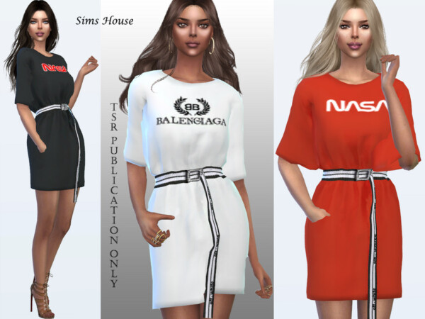 The Sims Resource: Dress t shirt by Sims House