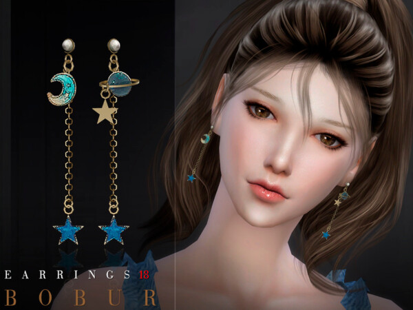 The Sims Resource: Earrings 18 by Bobur