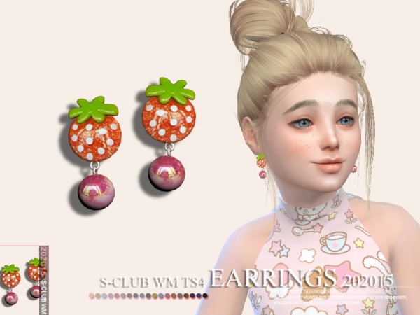  The Sims Resource: Earings 202015 for girls by  S Club