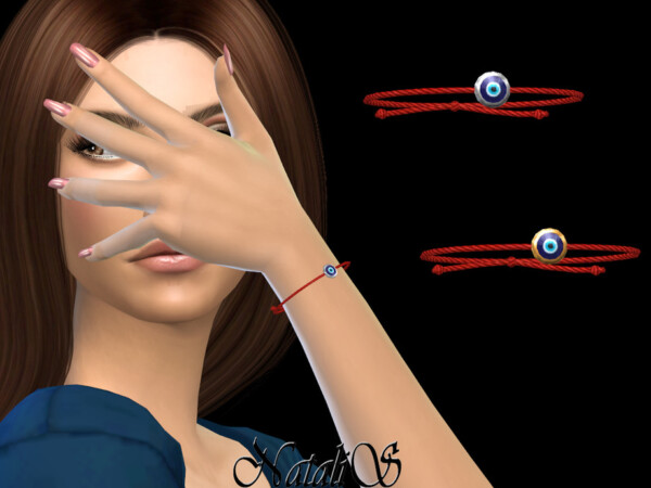 The Sims Resource: Evil eye red string bracelet by NataliS