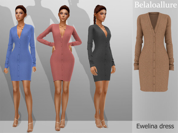 The Sims Resource: Ewelina dress by belal1997