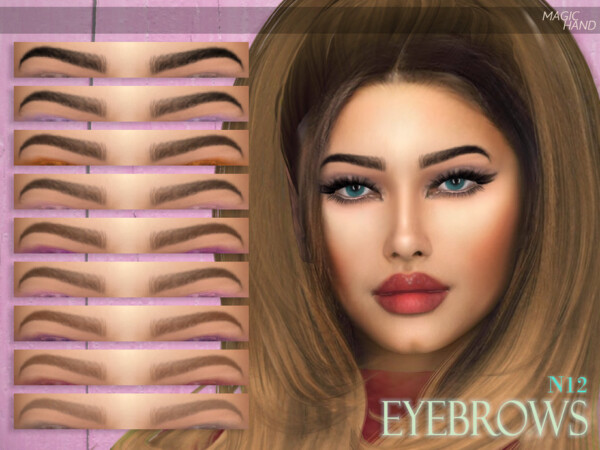 The Sims Resource: Eyebrows N12 by MagicHand