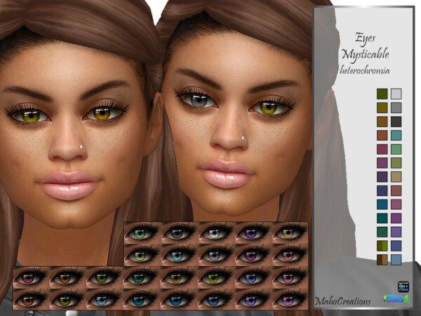 The Sims Resource: Eyes Mysticable Heterochromia by MahoCreations