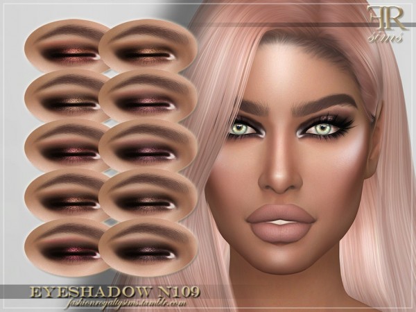  The Sims Resource: Eyeshadow N109 by FashionRoyaltySims