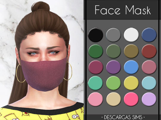 Descargas Sims: Face Mask