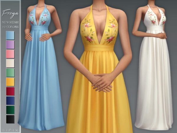 The Sims Resource: Freya Dress by Sifix