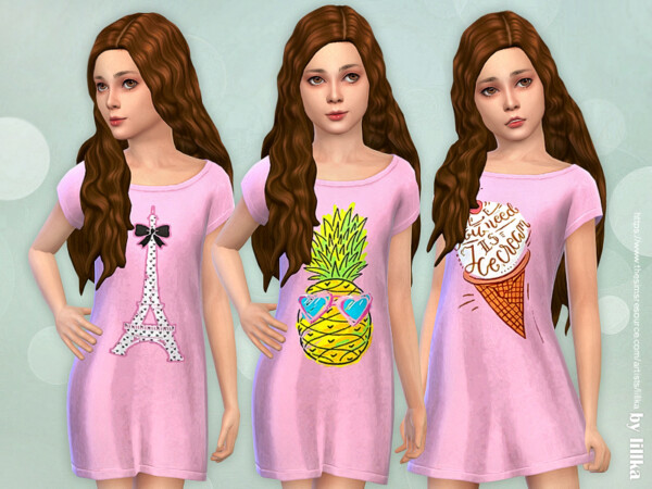 The Sims Resource: Girls Dresses Collection P145 by lillka
