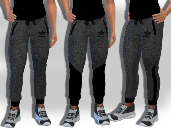 The Sims Resource: Grey Melange Jogging Pants by Saliwa