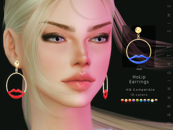 The Sims Resource: HoLip Earrings by DarkNighTt
