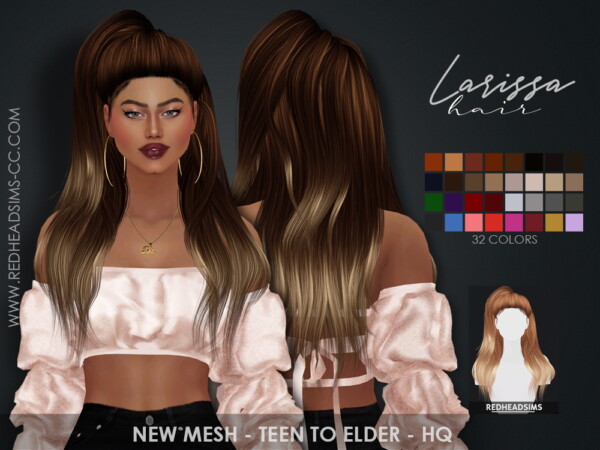Red Head Sims: Larissa Hairstyle