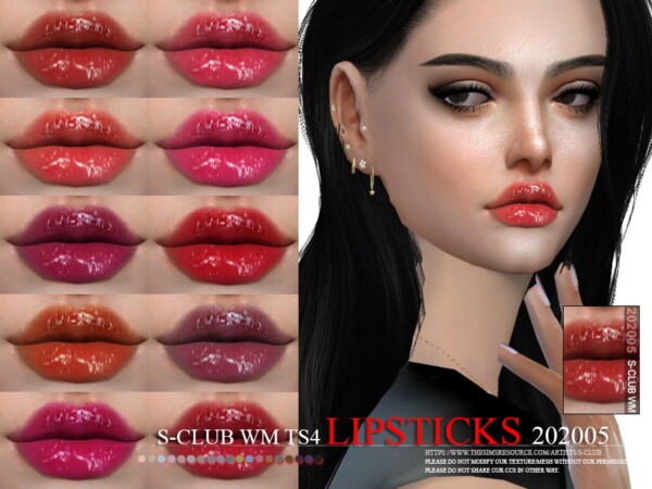 The Sims Resource: Lipstick 202005 by  S Club
