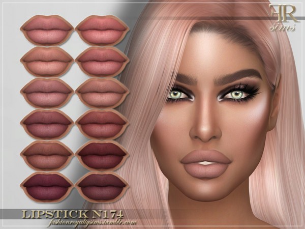  The Sims Resource: Lipstick N174 by FashionRoyaltySims