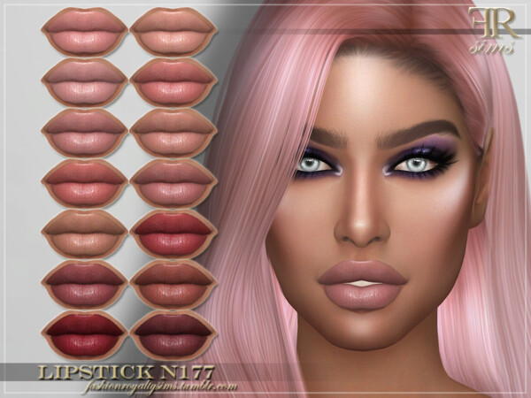 The Sims Resource: Lipstick N177 by FashionRoyaltySims