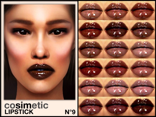  The Sims Resource: Lipstick N9 by cosimetic