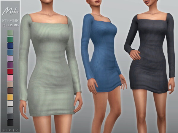 The Sims Resource: Mila Dress by Sifix