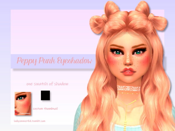 The Sims Resource: Peppy Punk Eyeshadow by LadySimmer94