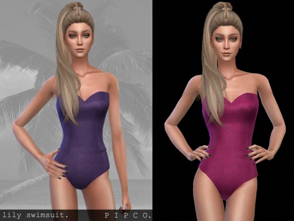  The Sims Resource: Lily swimsuit by Pipco
