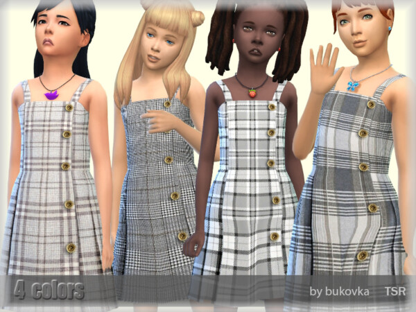 The Sims Resource: Plaid Sundress by bukovka