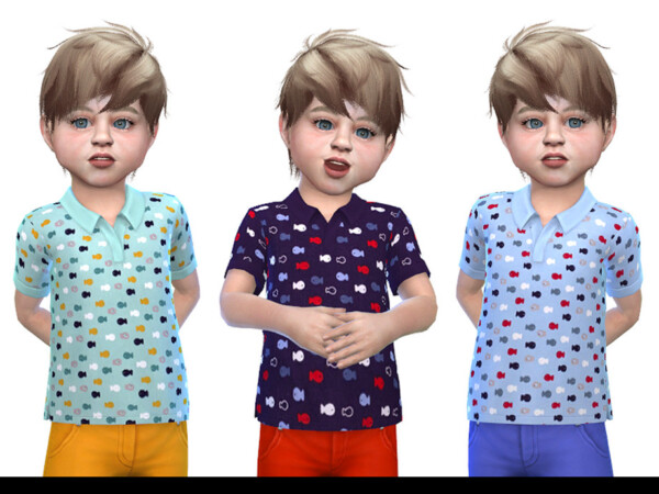 The Sims Resource: Polo Shirt for Todder Boys 02 by Little Things
