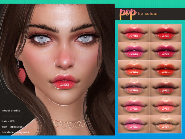 The Sims Resource: Pop Lip Colour by Screaming Mustard