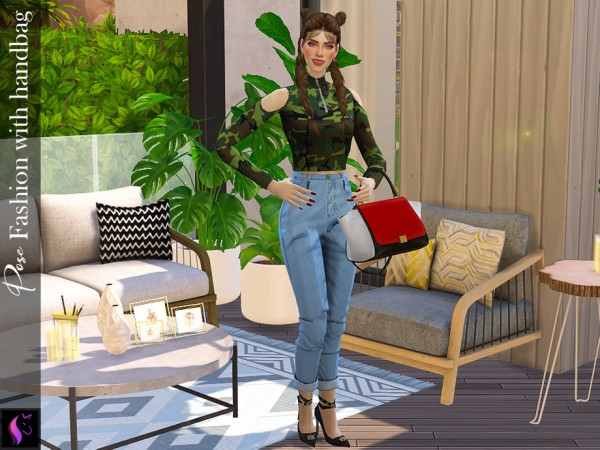  The Sims Resource: Pose Fashion With Handbag by KaTPurpura