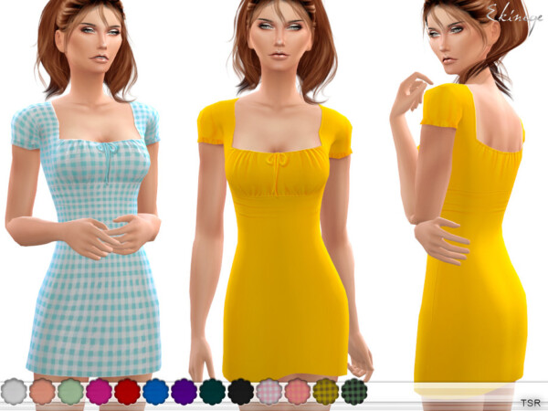 The Sims Resource: Self Tie Mini Dress by ekinege