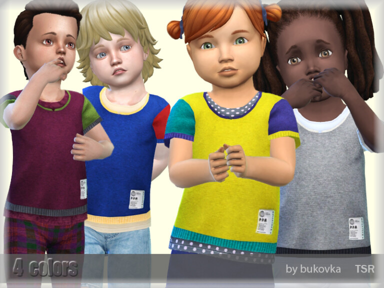 The Sims Resource: Shirt Toddler by bukovka • Sims 4 Downloads
