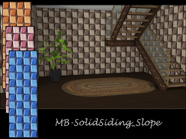 The Sims Resource: Solid Siding Slope Walls by matomibotaki