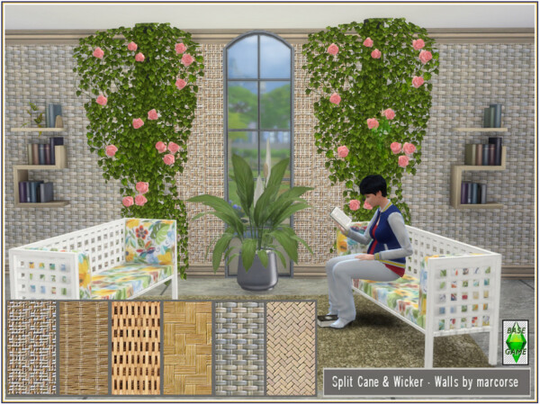 The Sims Resource: Split Cane and Wicker   Walls by marcorse
