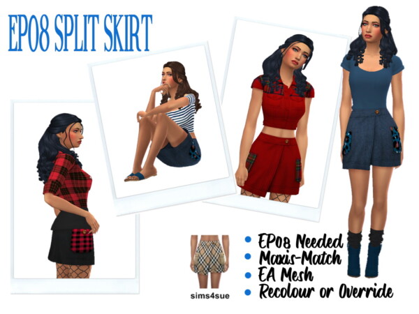Sims 4 Sue: Split Skirt