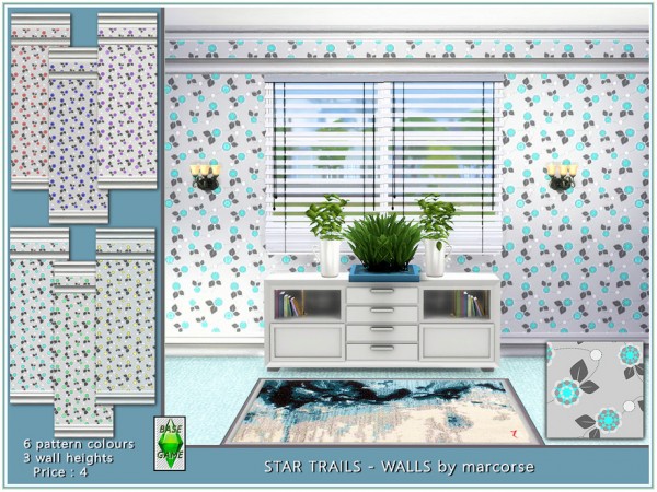  The Sims Resource: Star Trails   Walls by marcorse