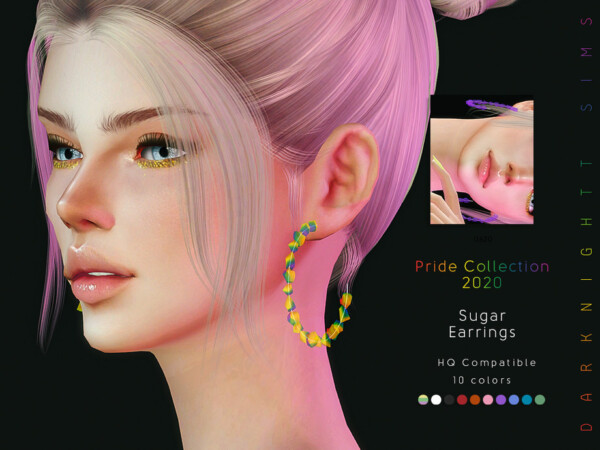 The Sims Resource: Sugar Earrings by DarkNighTt