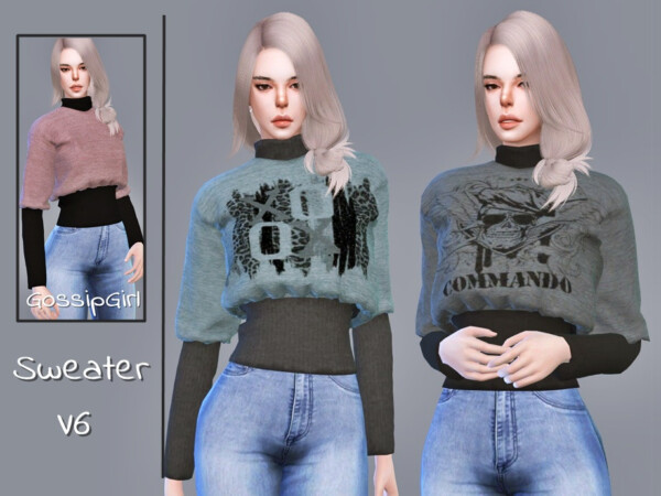 The Sims Resource: Sweater V6 by GossipGirl S4