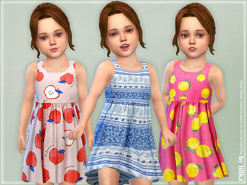The Sims Resource: Toddler Dresses Collection P144 by lillka • Sims 4
