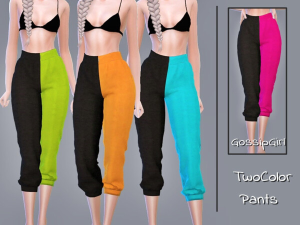 The Sims Resource: Two Color Pants by GossipGirl S4