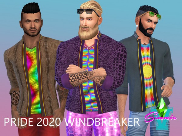  The Sims Resource: Pride 2020 Windbreaker by SimmieV