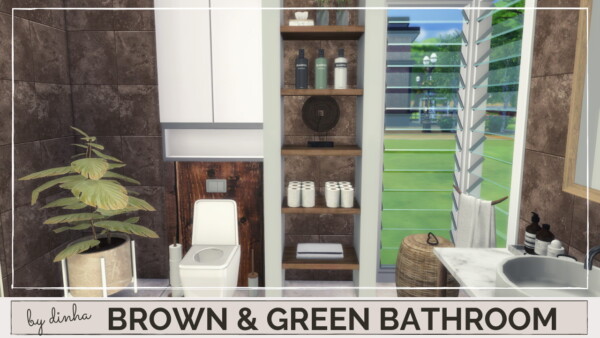Dinha Gamer: Brown and Green Bathromm