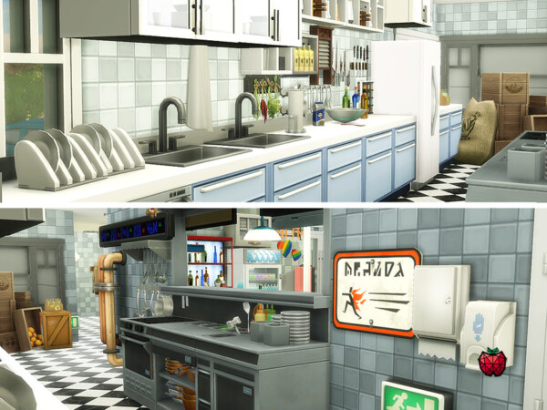 The Sims Resource: James Diner Restaurant no cc by melapples