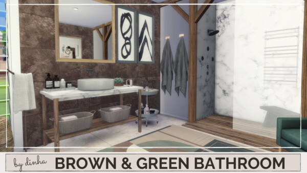 Dinha Gamer: Brown and Green Bathromm