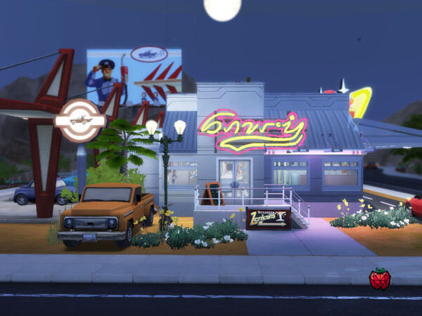 The Sims Resource: James Diner Restaurant no cc by melapples