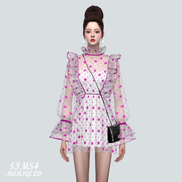 Star See Through Mini Dress from SIMS4 Marigold