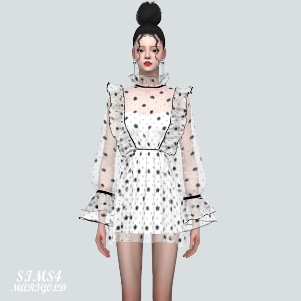 Star See Through Mini Dress from SIMS4 Marigold