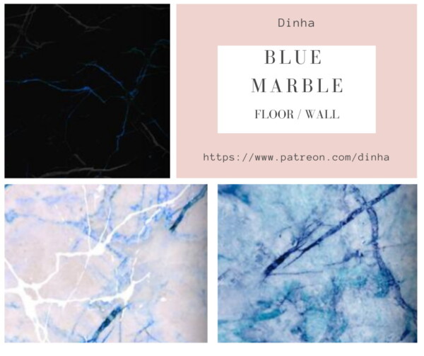 Dinha Gamer: Blue Marble Collection Floor and Wall