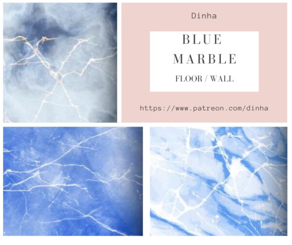 Dinha Gamer: Blue Marble Collection Floor and Wall